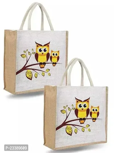 Stylish White Canvas Printed Tote Bags For Women