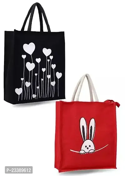 Stylish Multicoloured Canvas Printed Tote Bags For Women