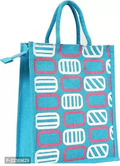 Stylish Blue Canvas Printed Tote Bags For Women