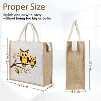 Stylish White Canvas Printed Tote Bags For Women-thumb1