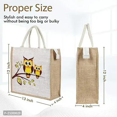 Stylish White Canvas Printed Tote Bags For Women-thumb2