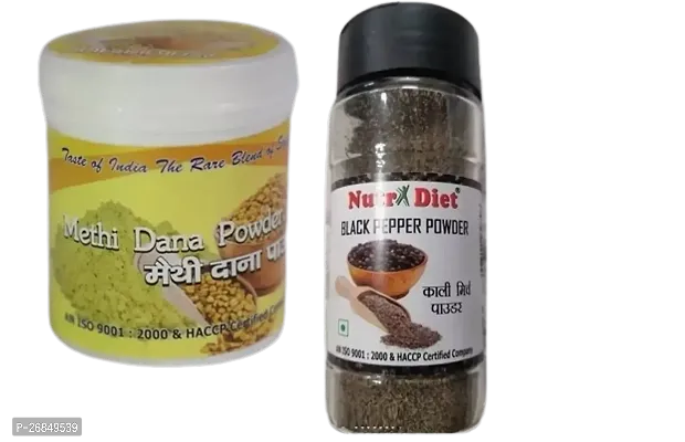 Methi dana powder and black paper powder combo