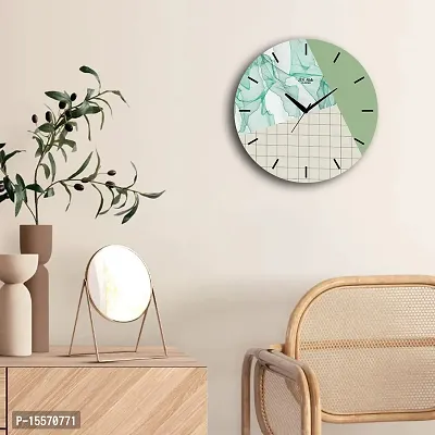 Printed Wall Clock for Living Room, Bedroom, Home, Office, Kitchen| Wall Clocks for Home | Big Size Wall Clock |Designer Wall Clock for Home Decor | 29 x 29 cm| Wooden Wall Clock-thumb3