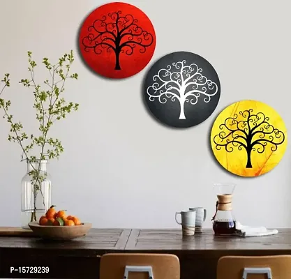 wall plates living room,bad room,home, kitchen. Decorative Wall Hanging wooden wall plates, Wooden Wall Designer plates for Hanging (7.5 Inch, Set of 3)