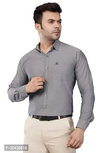 Stylish Cotton Solid Formal Shirt for Men-thumb0