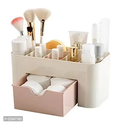 Philocaly Enterprise Cosmetic Make Up Storage Box Organizer with Makeup Stand and Drawers for Dressing Table, Bedroom, Home (Multicolour-thumb0