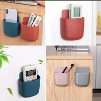Philocaly Enterprise 4 Pcs Wall Mounted Storage Case for Remote, Toothbrush, Mobile Phone Plug Holder Multicolor-thumb3