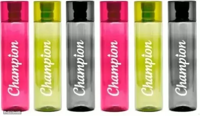 REGOLITH ENTERPRISES  Champion Water Bottle for Fridge, for Home Office 500 ml Bottle  (Pack of 6, Multicolor, Plastic)