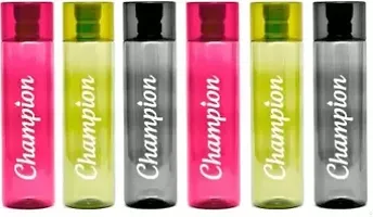 REGOLITH ENTERPRISES  Champion Water Bottle for Fridge, for Home Office 500 ml Bottle  (Pack of 6, Multicolor, Plastic)-thumb2