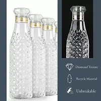 REGOLITH ENTERPRISES Crystal Clear Water Bottle for Fridge, for Home Office Gym School Boy 1000 ml Bottle  (Pack of 6, White, Plastic)-thumb1