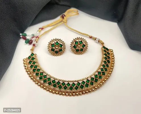 ORBIS Necklace Jewellery Set_Green