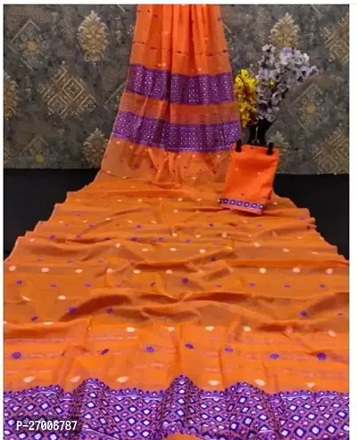 Beautiful Cotton Saree with Blouse piece For Women-thumb0