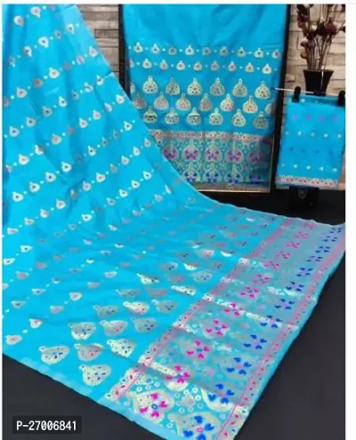 Beautiful Silk Saree with Blouse piece For Women-thumb0