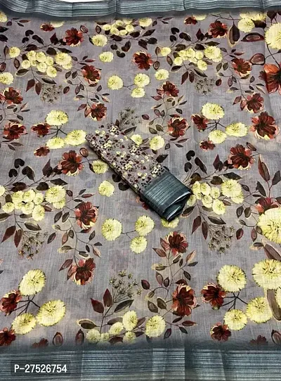 Classic Linen Blend Saree with Blouse piece