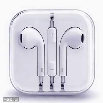 Stylish White Superior Sound Quality Wired Earphones