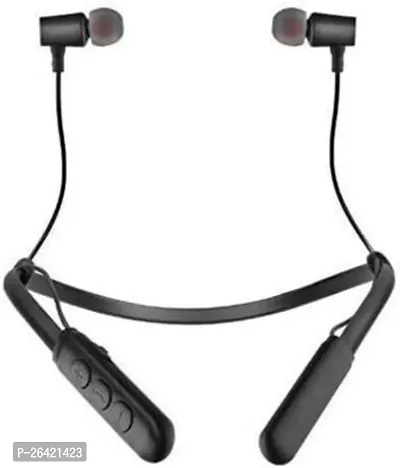 Stylish Black In-Ear Wireless Bluetooth Neckband-thumb0