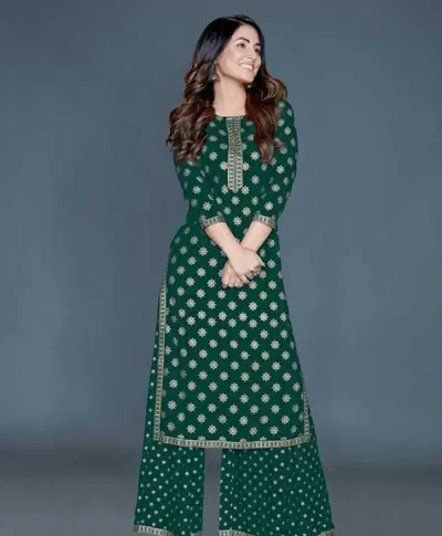 Trendy Women Rayon Kurta with Palazzo