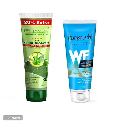 Aryanveda Tea Tree Face Wash With Neem & Aloe Vera Extracts, 120 Gm (Pack Of 2) (Tea Tree Face Wash + Whitofair Face Wash)