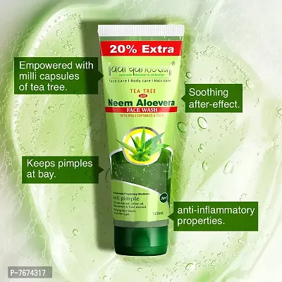 Aryanveda Tea Tree Face Wash Neem & Aloe Vera Extracts, 120ml And Sunscreen Lotion SPF 50, - (60gm)-thumb5
