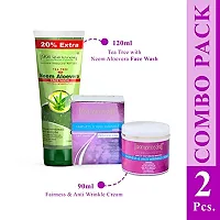 Aryanveda Tea Tree Face Wash With Neem & Aloe Vera Extracts, 120 Gm (Pack Of 2) (Tea Tree Face Wash + Fairness & Anti Wrinkle Cream)-thumb1