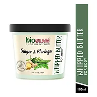 Cosmetofood BIOGLAM&#174; Whipped Body Butter with Ginger & Moringa for Anti Blemish, Deep Moisturization, Toning, Hydrating and Enhancing Skin | For All Skin Types | Plant based Moisturizer Supple and Healthy Skin | No Parabens & Sulphate, 100% Vegan - 100mL-thumb1