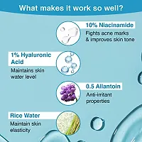 Glowelle Rice Water & Niacinamide Face Serum With 10% Niacinamide & Aloe Vera Extracts For Even Skin Tone, Hydration & Improving Skin Barrier | Men & Women | 30 ML-thumb2