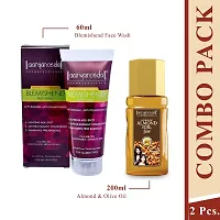 Aryanveda Blemishend Face Wash 60ml And Almond & Olive Hair Oil for All Hair Type 200mL-thumb1