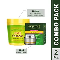 Aryanveda Herbals Haldi Chandan Face Bleach Cream 250g And Acnend Anti Acne Cream, 50g-thumb1