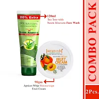 Aryanveda Tea Tree Face Wash With Neem  Aloe vera Extracts, 120ml And Apricot Whip Moisturizing Cream, 90gm-thumb1