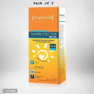 Aryanveda Unisex Sunscreen Lotion With SPF 50; All Skin Type 120 Gm - Pack Of 2-thumb2