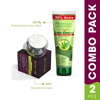 Aryanveda Combo Range - Anti Pimple Face Wash (120ML),Tea Tree With Neem & Aloe Vera Extracts And Blemishend Face Cream ( 50GM) | For Oily Skin | Cream for Women and Men | Face Wash for Pimple Free Skin-thumb1