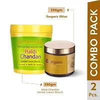 Aryanveda Herbals Haldi Chandan Bleach Cream 250g And Ubtan Face Mask for Oily Skin - Exfoliation and Removal of Dirt and Harmful Deposits From Skin, 100g-thumb1