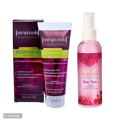 Aryanveda Blemishend Face Wash 60ml And Rose Face Toner 100ml-thumb0