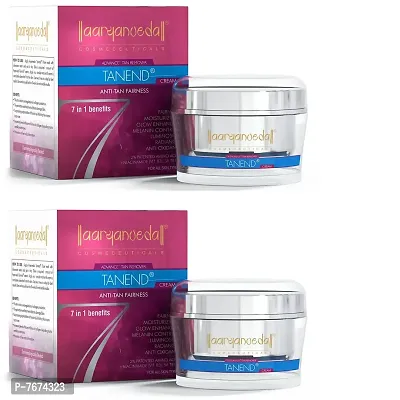 Aryanveda Tanend Face Cream For Fairness, Moisturizing & Tan Removal | Men & Women For All Skin Type 50 gm Each (Pack of 2)