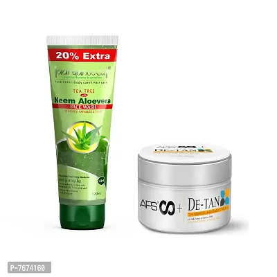 Aryanveda Tea Tree Face Wash With Neem & Aloe Vera Extracts, 120 Gm (Pack Of 2) (Tea Tree Face Wash + Detan Face Massage Cream)