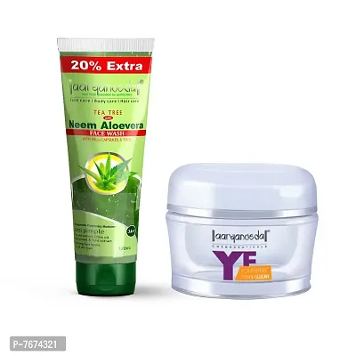 Aryanveda Tea Tree Face Wash With Neem & Aloe Vera Extracts, 120 Gm (Pack Of 2) (Tea Tree Face Wash + Youth Feel Cream)-thumb0