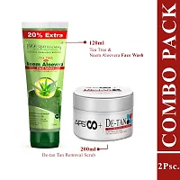Aryanveda Tea Tree Face Wash With Neem & Aloe Vera Extracts, 120 Gm (Pack Of 2) (Tea Tree Face Wash + Detan Face Scrub)-thumb1