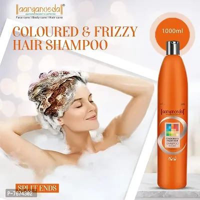 Aryanveda Diamond Facial Spa Kit 210gm And Coloured  Frizzy Hair Color Protect Shampoo, 1000ml-thumb4