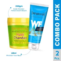 Aryanveda Herbals Haldi Chandan Bleach Cream 250g And Whitofair Unisex Face wash That Brightens Up Skin | UV Absorption | Regulates Melanin, 60ml-thumb1