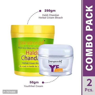 Aryanveda Herbals Haldi Chandan Bleach Cream 250g And Aryanveda Youth Feel Cream | Fights Face Radicals | Softens Skin Tissues, 50ml-thumb2