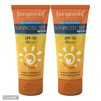 Aryanveda Unisex Sunscreen Lotion With SPF 50; All Skin Type 120 Gm - Pack Of 2