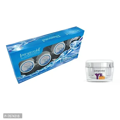 Aryanveda Diamond Facial Spa Kit 210gm And Youth Feel Cream | Fights Face Radicals | Softens Skin Tissues, 50ml