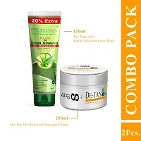 Aryanveda Tea Tree Face Wash With Neem & Aloe Vera Extracts, 120 Gm (Pack Of 2) (Tea Tree Face Wash + Detan Face Massage Cream)-thumb1