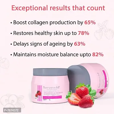 Aryanveda Strawberry  Cranberry Milk Protein Cream| Nourishes Skin | Gives Healthy Glow | Moisturises  Hydrates Skin Deeply, 400 gm-thumb5