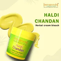 Aryanveda Herbals Haldi Chandan Face Bleach Cream 250 g And Almond & Olive Hair Oil for All Hair Type 200 mL-thumb3
