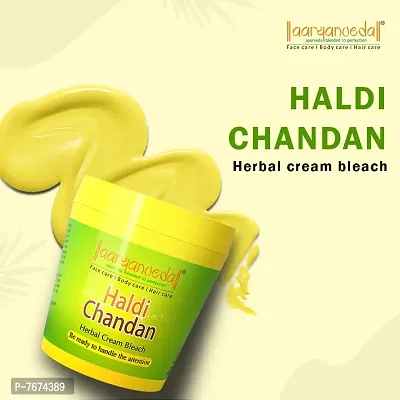 Aryanveda Herbals Haldi Chandan Face Bleach Cream 250 g And Almond & Olive Hair Oil for All Hair Type 200 mL-thumb4