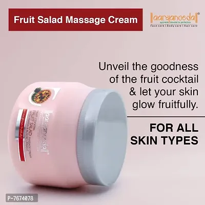 Aryanveda Herbals Haldi Chandan Bleach Cream 250g And Fruit Salad Face Massage Cream 400g-thumb2