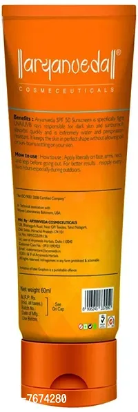 Aryanveda Unisex Sunscreen Lotion With SPF 50; All Skin Type 120 Gm - Pack Of 2-thumb5