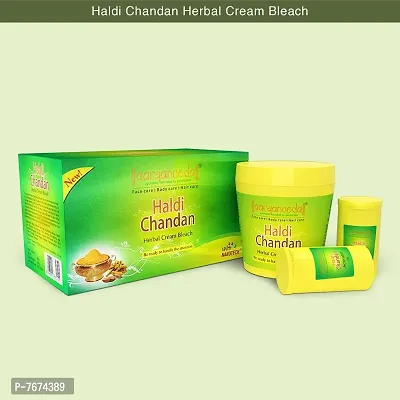 Aryanveda Herbals Haldi Chandan Face Bleach Cream 250 g And Almond & Olive Hair Oil for All Hair Type 200 mL-thumb2