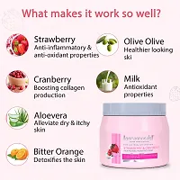 Aryanveda Strawberry  Cranberry Milk Protein Cream| Nourishes Skin | Gives Healthy Glow | Moisturises  Hydrates Skin Deeply, 400 gm-thumb1